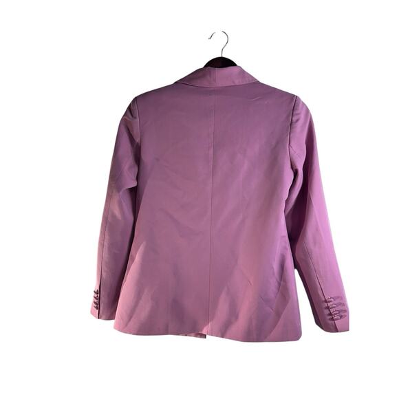 Womens Spring One Button Pink Small Jacket Chic Office Suit Office Blazers Lined - Picture 6 of 8